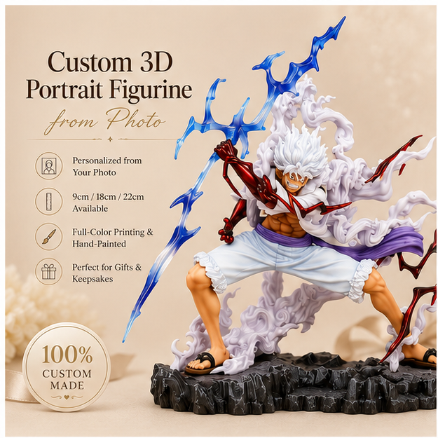 Custom Anime-Style 3D Figurine from Reference – Personalized Collectible Statue