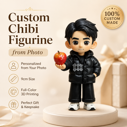Custom Chibi Figurine from Photo – Personalized 3D Cartoon Figure